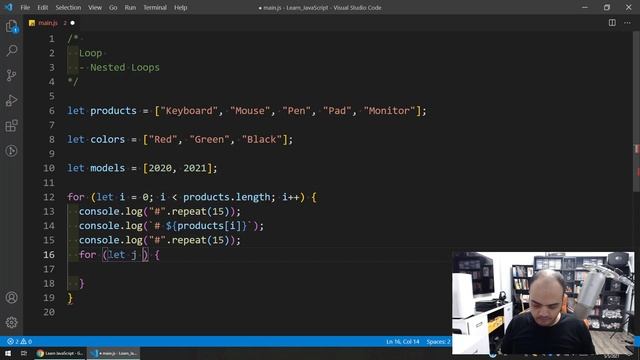 Learn JavaScript In Arabic 2021 - #050 - Nested Loops And Trainings смотреть онлайн