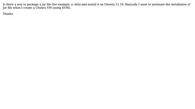 Installing a Java Jar file on Ubuntu 11.10 смотреть онлайн