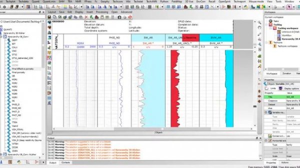 Interpetation well logging data using Techlog 4 | Интерпретация ГИС используя софт Techlog 4