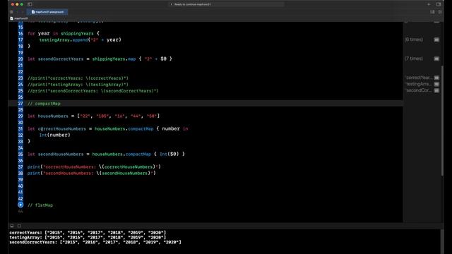 map, .compactMap, .flatMap. The Swift Programming Language Tutorial. смотреть онлайн