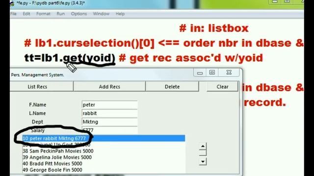 Python GUI Dbase Sys: 7 / 9 смотреть онлайн