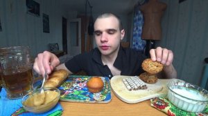 МУКБАНГ АСМР SWEET / КРУАССАНЫ / МАФИНЫ / ПЕЧЕНЬЕ / cookies / АРАХИСОВАЯ ПАСТА / ASMR Mukbang #441