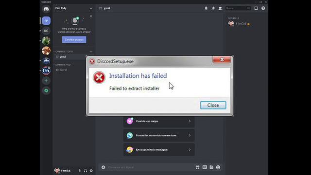 RESOLVIDO ERRO DISCORD 2021 " installation has failed " смотреть онлайн
