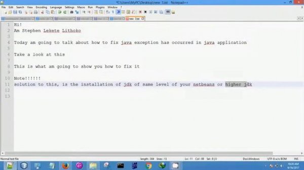 Java exception has occurred