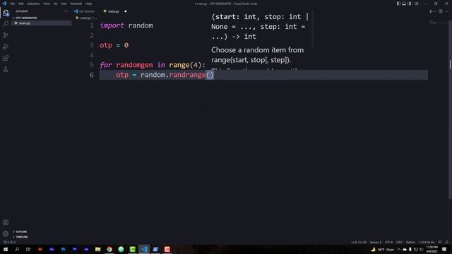 Making Otp Generator || One Time Pin || with Python || Using Random смотреть онлайн