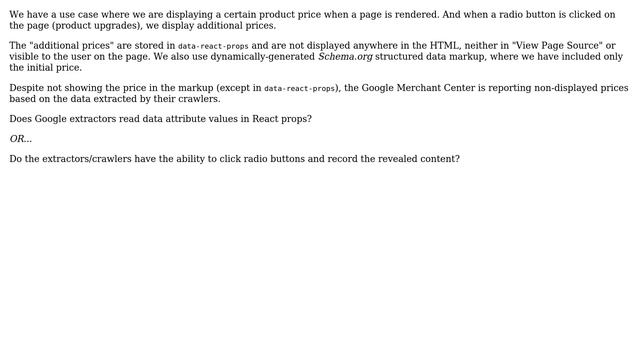 Webmasters: Do Google crawlers/extractors read attributes in React props? смотреть онлайн