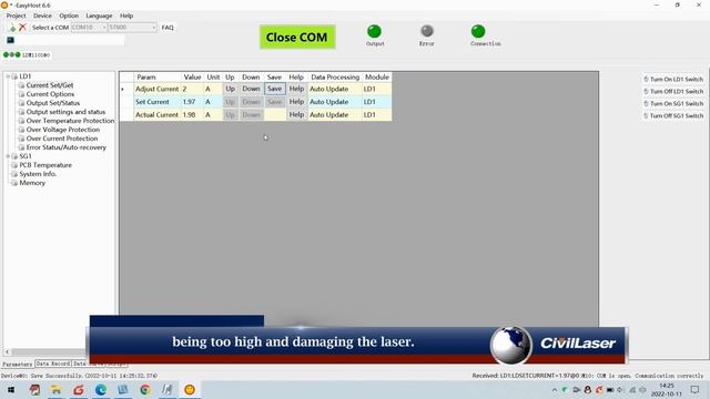 450nm Fiber Output Laser Software Control смотреть онлайн