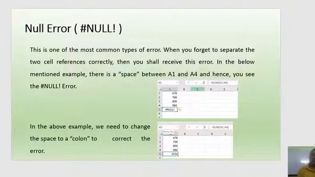 MS Excel Common errors смотреть онлайн