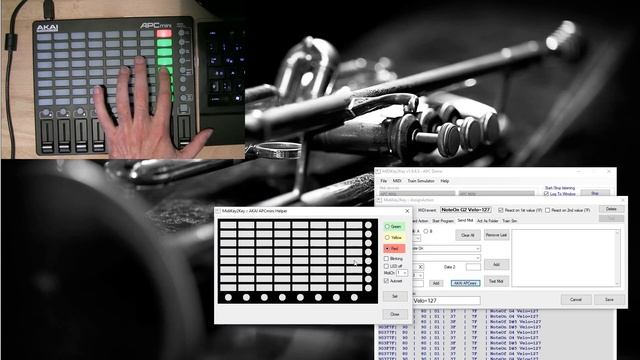 MidiKey2Key AKAI APCmini LED Tutorial смотреть онлайн