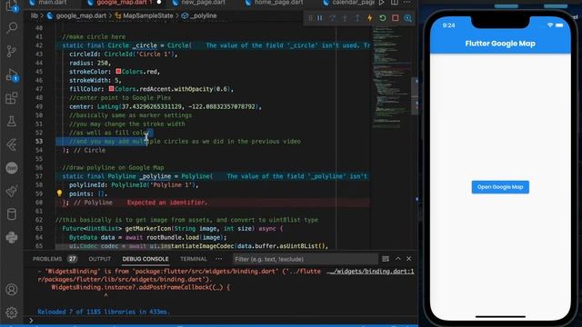 Flutter Firebase & Google Map Series EP 14 - Add Circles, Polylines and Polygons on Google Map смотреть онлайн