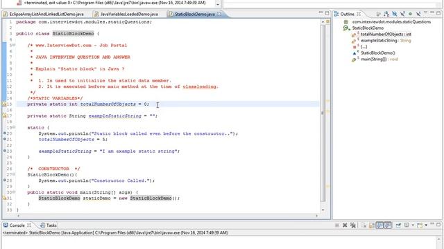 WHAT IS STATIC BLOCK IN JAVA DEMO смотреть онлайн