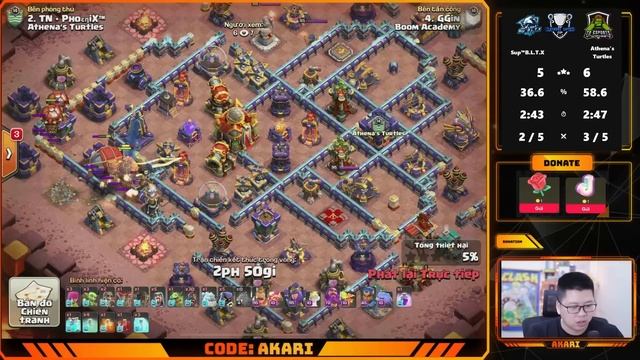 IQ 1 Tỷ Tàng Hình Tướng Vào Giữa Base Rồi Thu Quân Ra Cánh Cực Khét Clash of clans | Akari Gaming смотреть онлайн