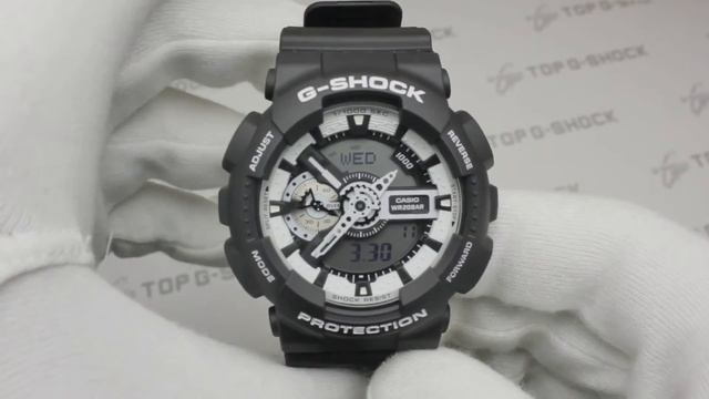 Casio G-Shock GA-110BW-1A обзор наручных часов от Интернет-магазина TopGShop.ru смотреть онлайн