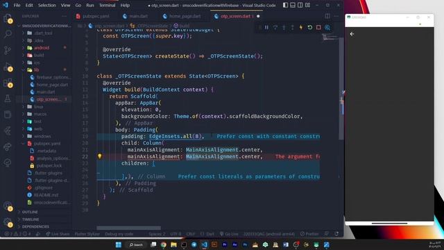 آموزش ساخت صفحه لاگین - تایید پیامکی شماره تلفن - آموزش فلاتر - Flutter Phonenumber OTP Verificatio смотреть онлайн