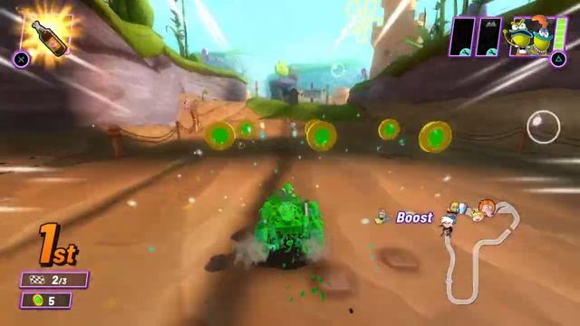 Nickelodeon Kart Racers 2 Grand Prix: Rocko in Goo Lagoon Boardwalk смотреть онлайн