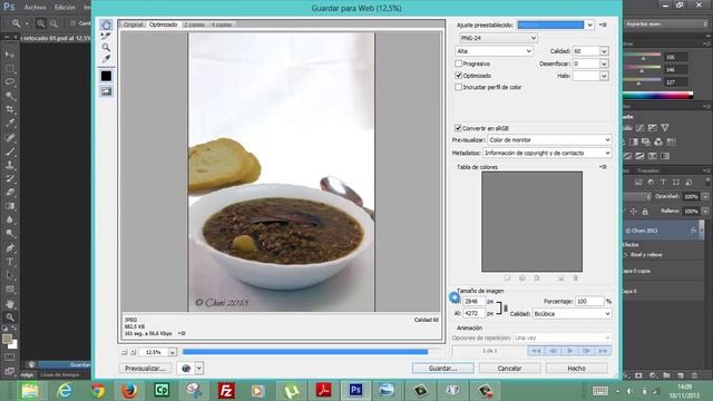 Guardar Foto Para Web Blog Optimizada PNG Photoshop Informatica Academia Usero Estepona