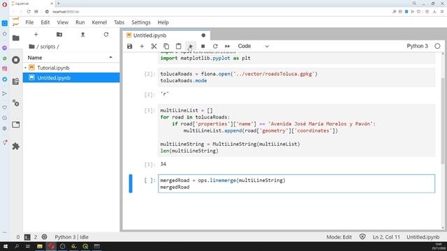Cómo unir líneas y densificar vértices con Python, Fiona, Shapely - Tutorial смотреть онлайн