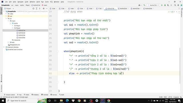 Phần 2.1 : Sử dụng if else và when - Lập trình Kotlin смотреть онлайн