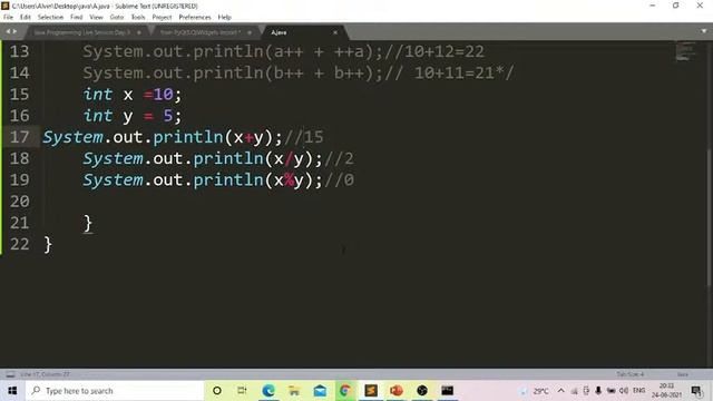 Java Programming Live Session Day-3 (Operators In Java) смотреть онлайн