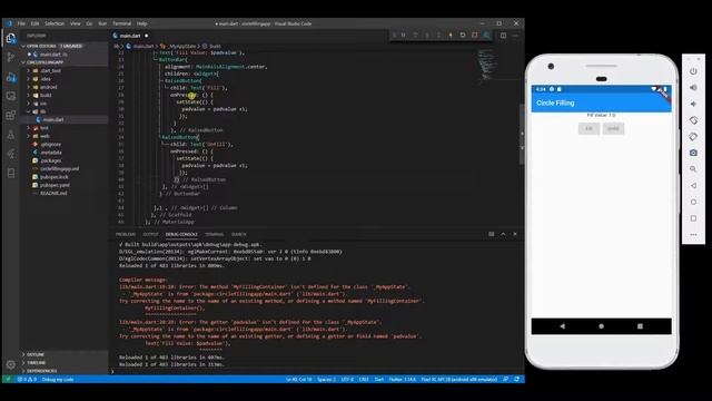 Filling Circle Example in Flutter смотреть онлайн