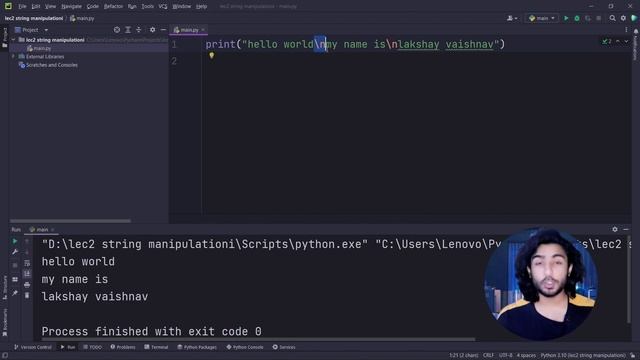 What is string concatenation | python full beginners course in hindi #3 смотреть онлайн