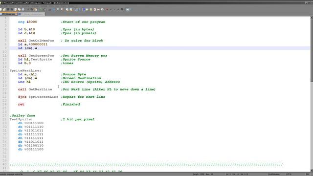Easy Sprites on the ZX Spectrum - Z80 Assembly S2 смотреть онлайн