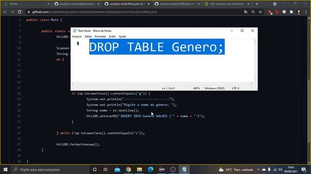 SQL Injection em um projeto Java смотреть онлайн