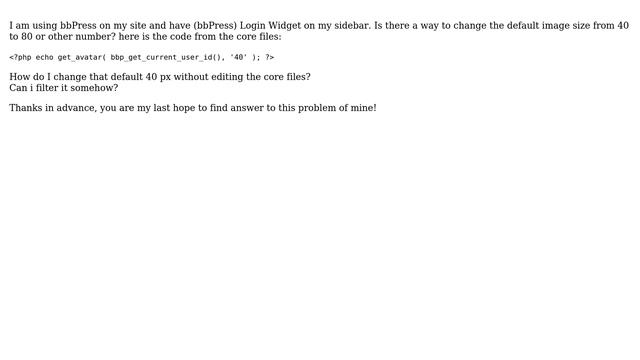 Wordpress: Change the avatar ratio in bbPress login widget смотреть онлайн