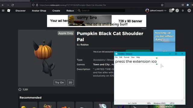 HOW TO GET Pumpkin Black Cat Shoulder Pal! GET ON IOS/PC/ANDROID! (ROBLOX) смотреть онлайн