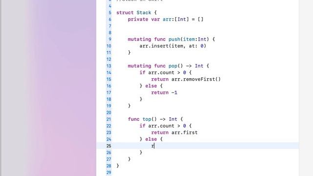 Stack In Swift Using Array And Structure