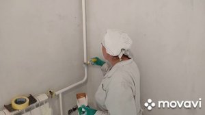 Окраска трубы отопления