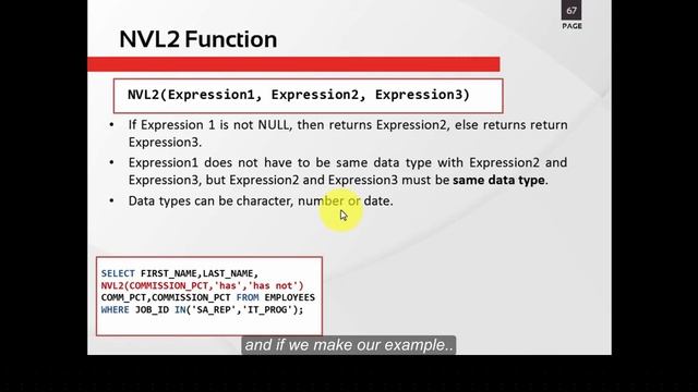 Oracle SQL Certified Beginner to advanced - NVL, NVL2, NULLIF, COALESCE Functions- Video 40 - 2020 смотреть онлайн