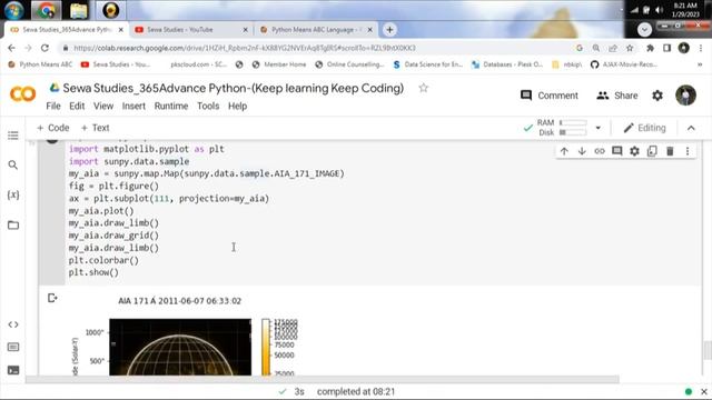 Day 105 How to plot a solar image Using Python смотреть онлайн
