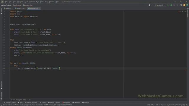 Python Port Scanner - using socket.bind смотреть онлайн