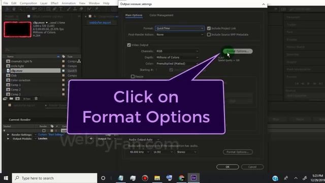 How to Render Export Video in After Effects CC H264 MP4 смотреть онлайн