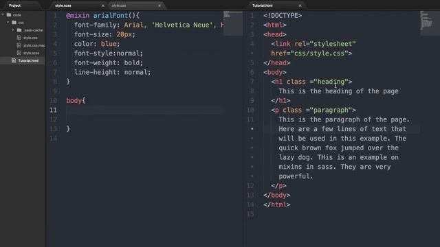 Sass Tutorial 4 - @mixins in sass смотреть онлайн