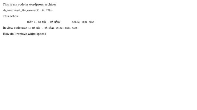 Wordpress: How to remove excerpt white spaces? смотреть онлайн