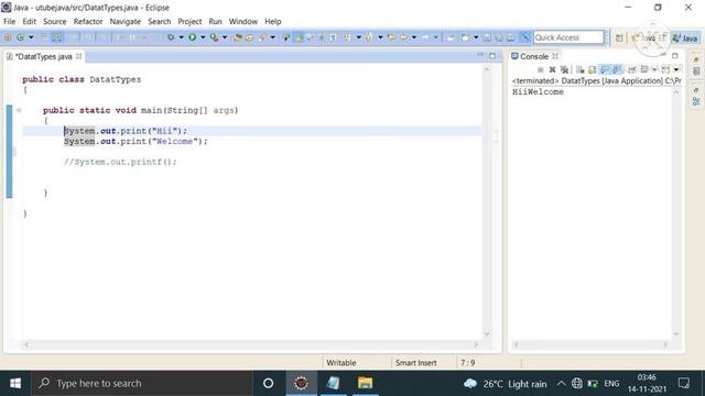 7) Different Output methods in Java | System.out.print() , println() , printf(); difference | Tamil смотреть онлайн