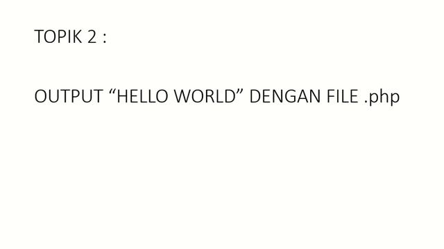 Tutorial Running file PHP смотреть онлайн