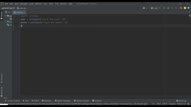 Print calendar of a given Month and Year in Python. смотреть онлайн