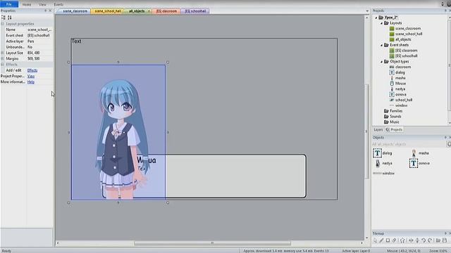 №2 [Construct 2] Визуальная новелла с нуля (Диалог двух персонажей) смотреть онлайн