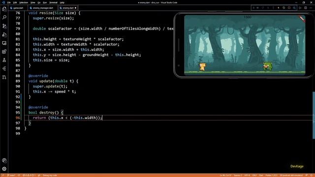 5. Enemy manager, hit detection and score system - Dino Run | DevKage смотреть онлайн
