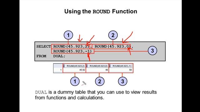 Oracle SQL Video Tutorial 16: ROUND Function смотреть онлайн