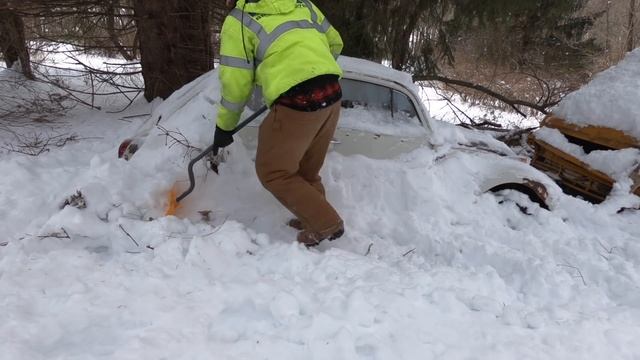 Volkswagen Beetle Buried In Snow & Left In Woods For Decades! LOOK WHAT I FOUND INSIDE The Vw Bug