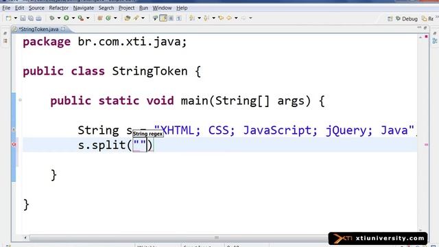 Universidade XTI - JAVA - 059 - String, split, Tokens e Delimitadores смотреть онлайн