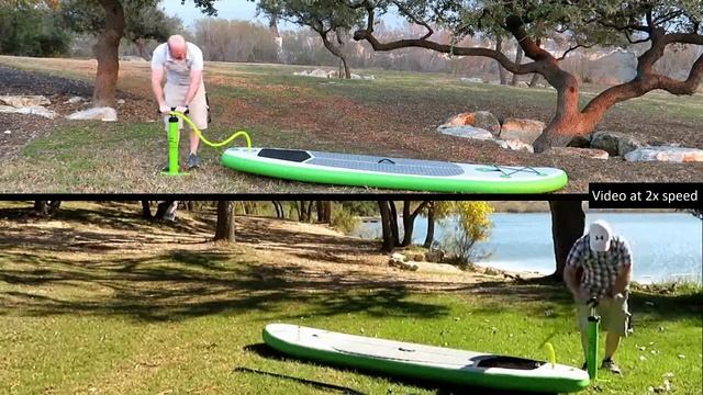 #SupHacks - Inflate your Paddle Board in 2:30! The "Dual" VS "Single action" setting смотреть онлайн