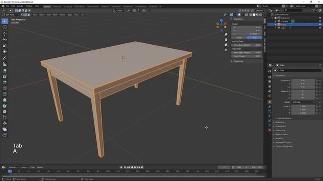 Blender. Моделювання стола (з коментарями) смотреть онлайн