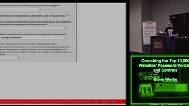 BG - Crunching the Top 10,000 Websites' Password Policies and Controls - Steve Werby смотреть онлайн