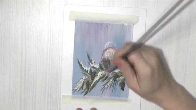 Как рисовать снегиря гуашью или акрилом смотреть онлайн