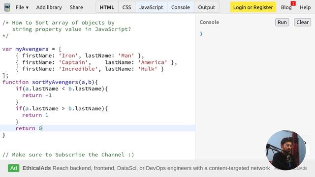How To Sort Array Of Objects By String Property Value In Javascript смотреть онлайн